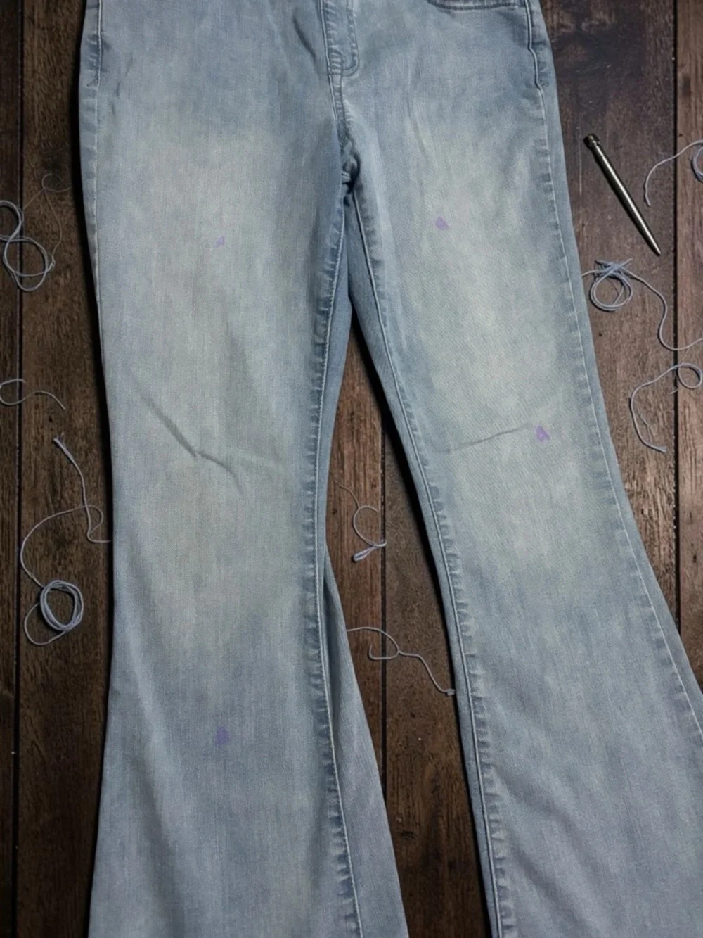 Cat & Jack Girls Size 14 Light Wash Flare Jeans